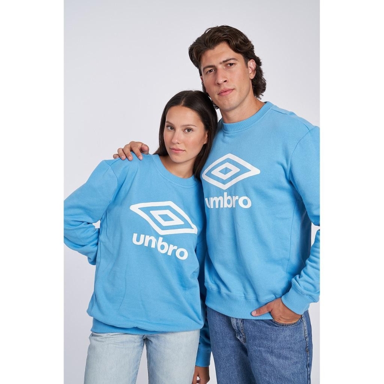 Sudadera Umbro Mujer FW Large Logo Sweat Celeste