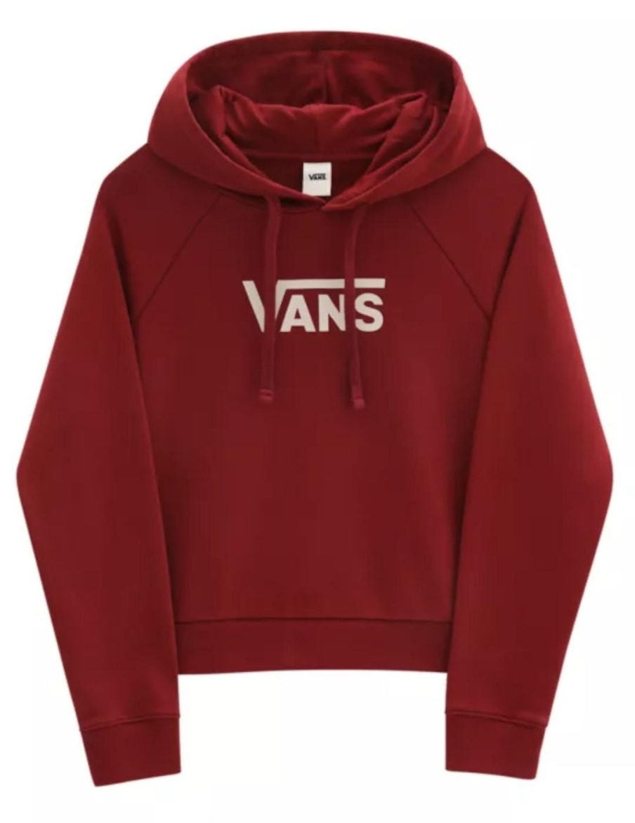 Sudadera Vans Mujer Flying V FT Boxy Burdeo