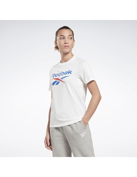 Camiseta Reebok Mujer Identity Big Logo Blanca