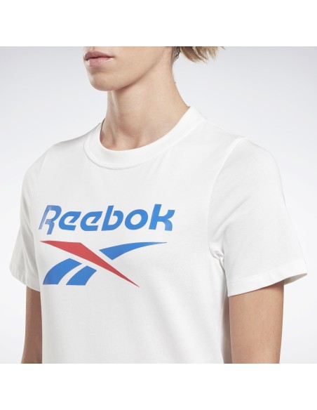 Camiseta Reebok Mujer Identity Big Logo Blanca