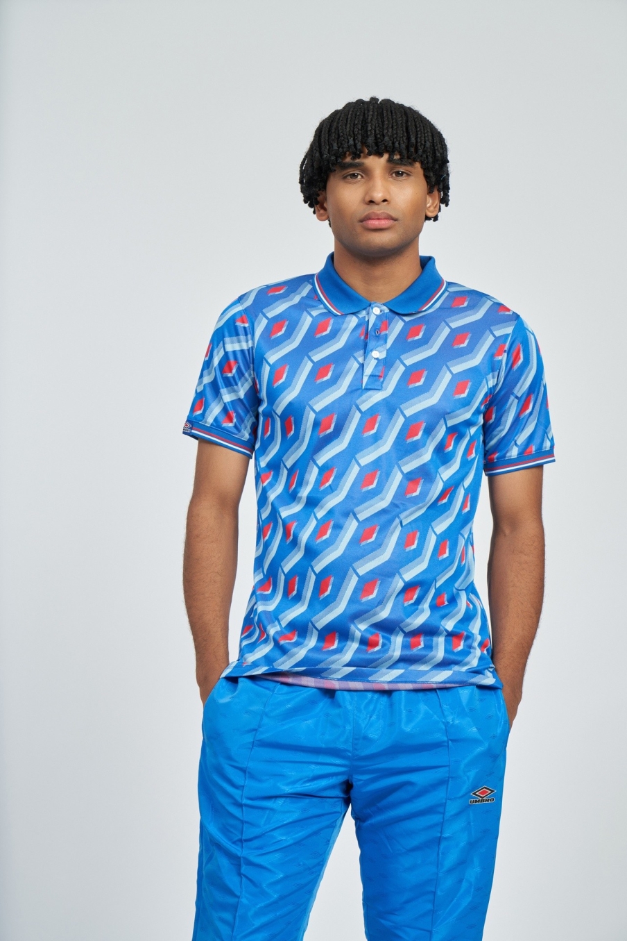 polo umbro hombre jacquard quetzal azul