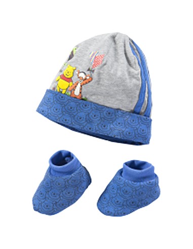 Set Adidas Gorro +Patucos Azul