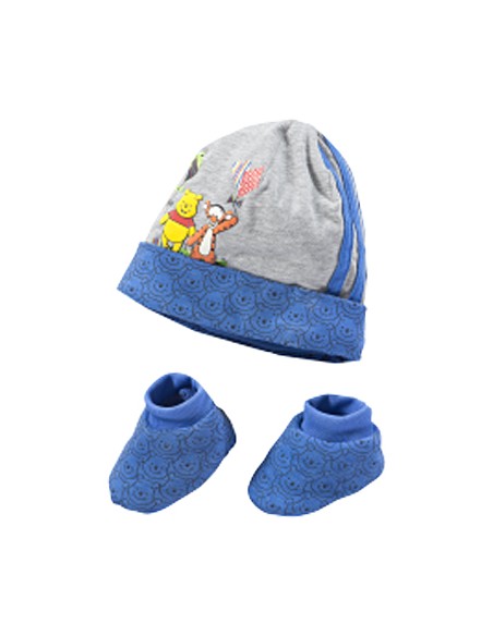 Set Adidas Gorro +Patucos Azul