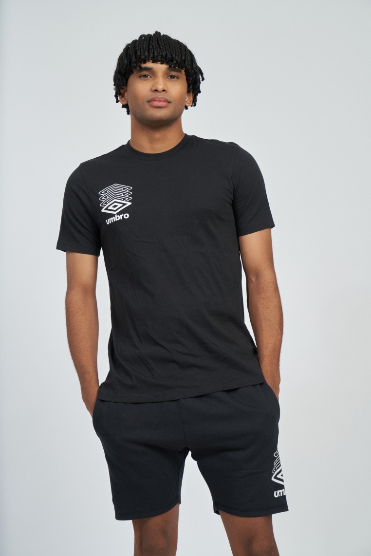 camiseta umbro hombre terrace graphic negra