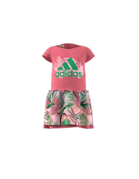 Vestido Infants Flower Printed Summer Set Adidas Junior Rosa