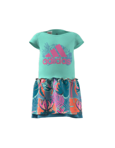 Conjunto Adidas Flower Print Toddlers Azul