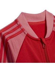 Chándal 3 Stripes Adidas Junior Rojo 2