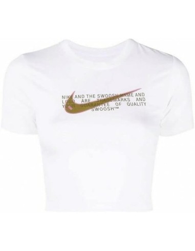 Camiseta Nike Mujer Slimp Top Crop Blanca