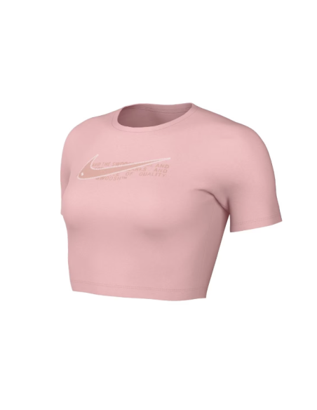 Camiseta Nike Mujer Slip Top Crop Rosa